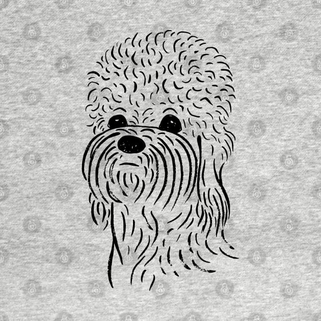 Dandie Dinmont Terrier (Black and White) by illucalliart